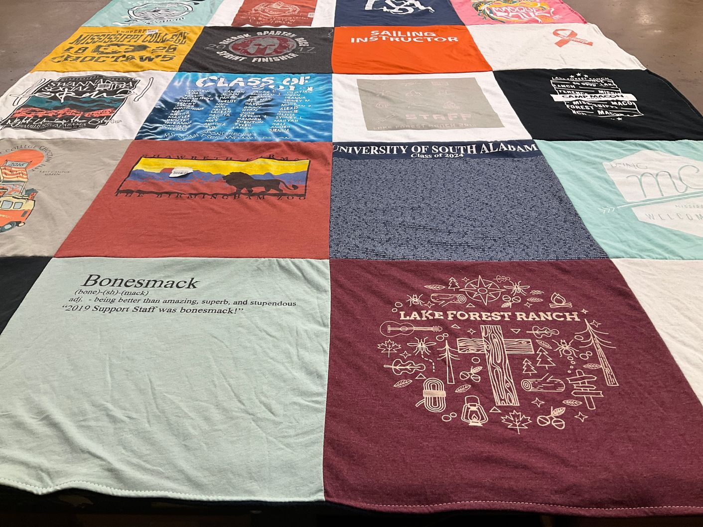 T-shirt quilt from university of south alabama by alicia from AL