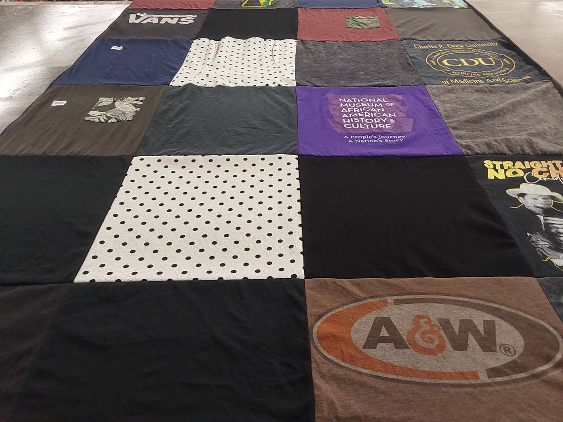 T-shirt quilt from charles r. drew university by Stephanie from CA