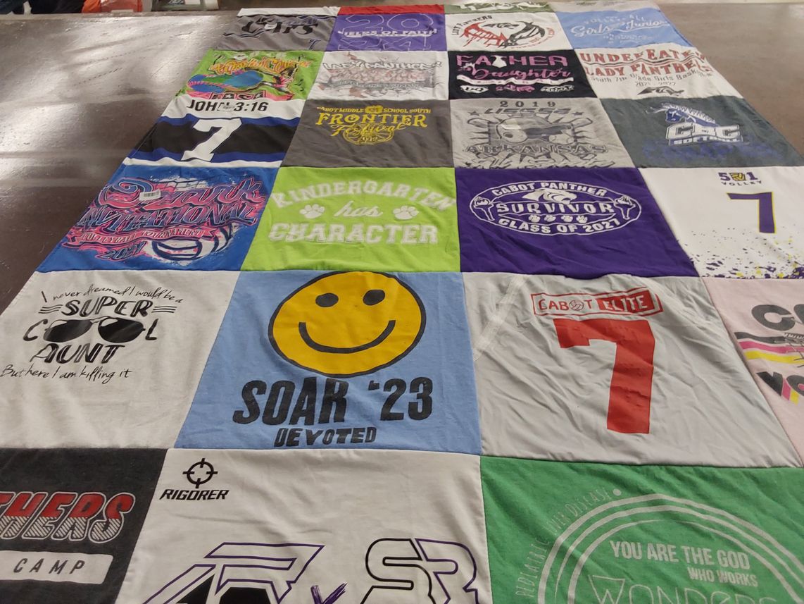 T-shirt quilt featuring cabot panthers by Angel from AR