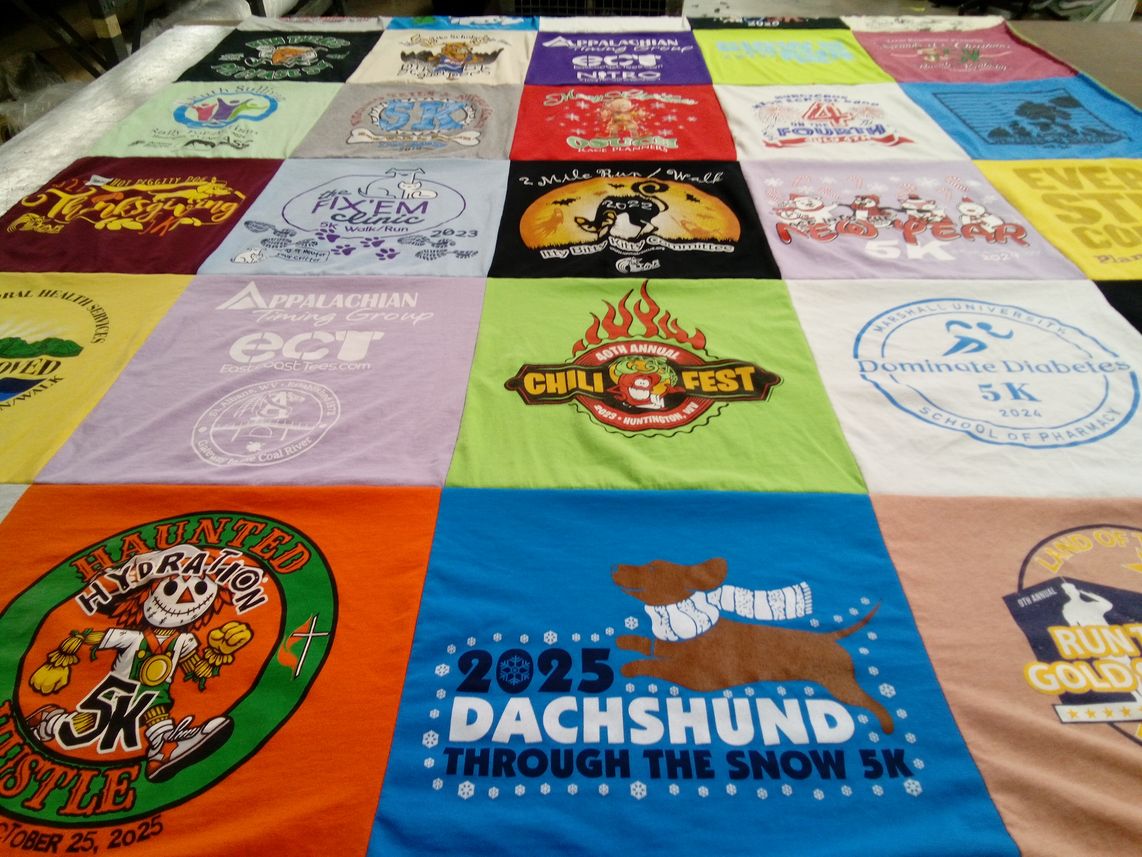 T-shirt quilt from marshall university by Stef from WV