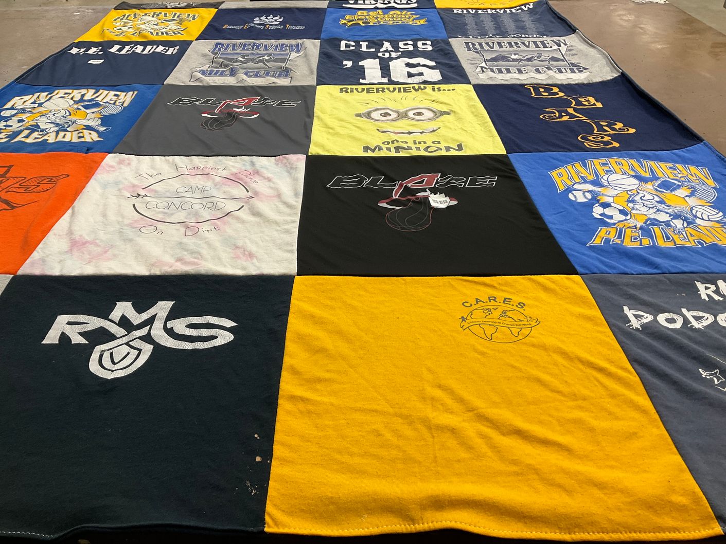 T-shirt quilt featuring riverview high school soccer team, blake high school by Taylor from CA