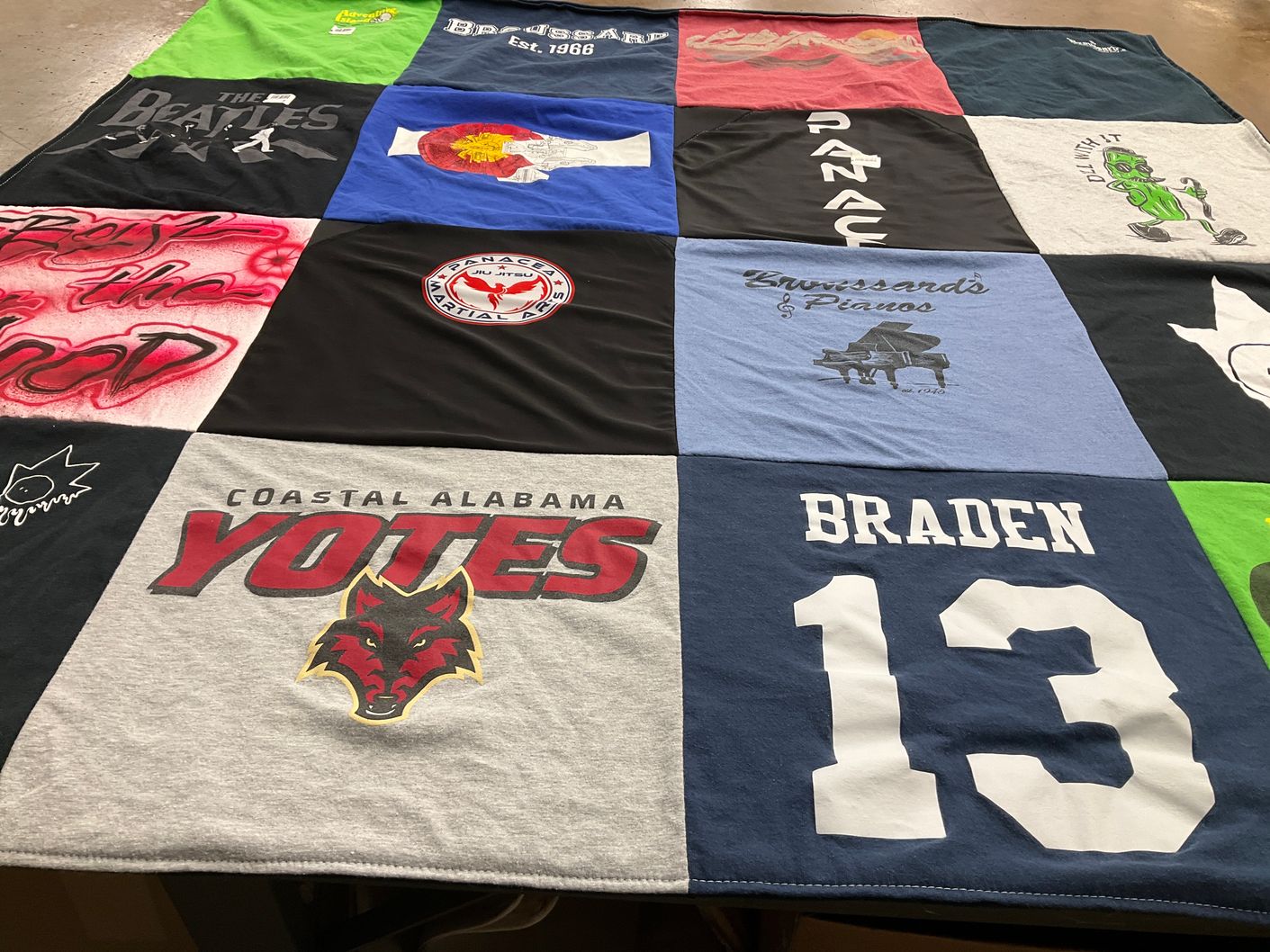 T-shirt quilt featuring coastal alabama yotes by Joy from AL