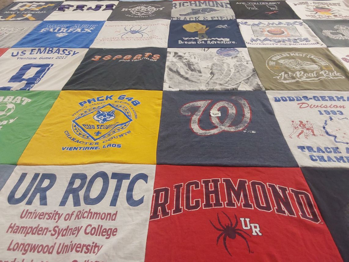 T-shirt quilt from university of richmond, longwood university by Michael from VA