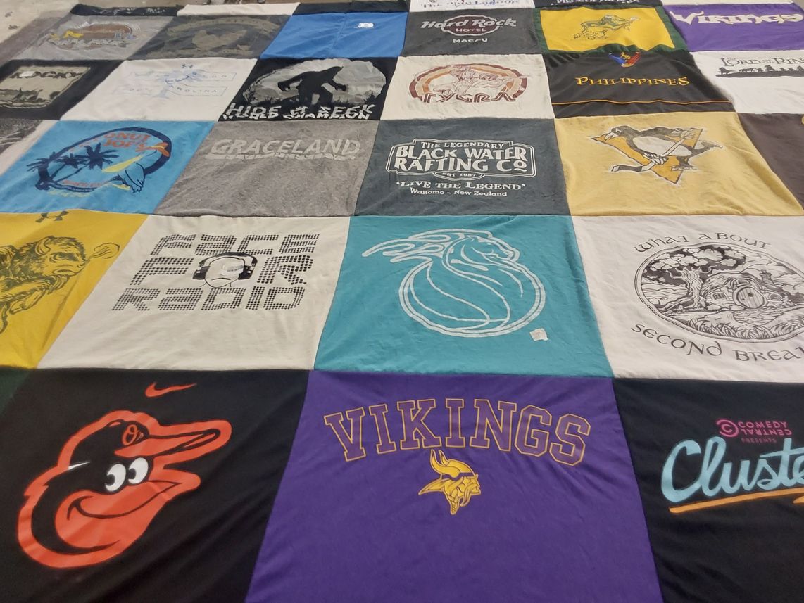 T-shirt quilt featuring minnesota vikings by Jana from SC