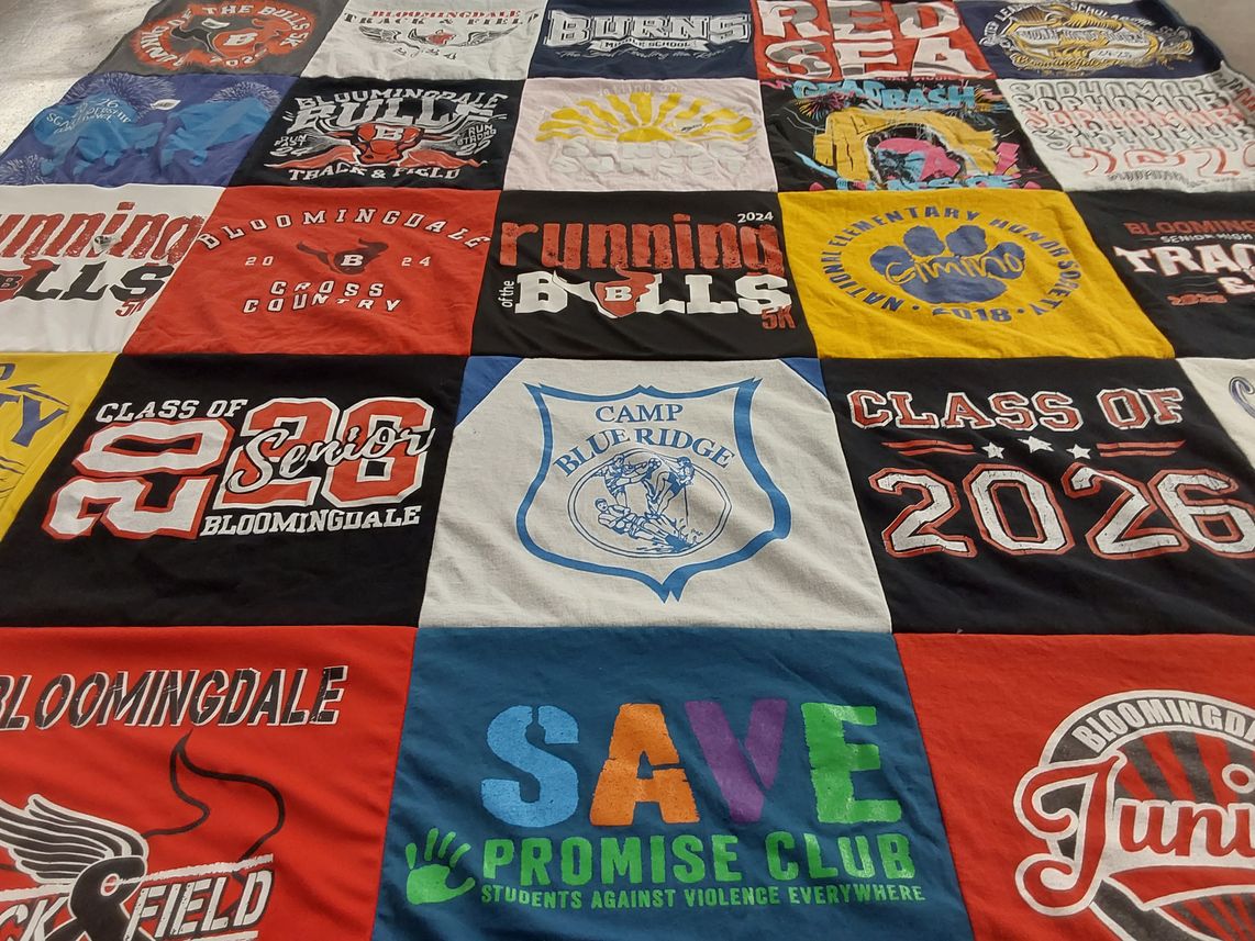 T-shirt quilt from bloomingdale high school by Jamie from FL