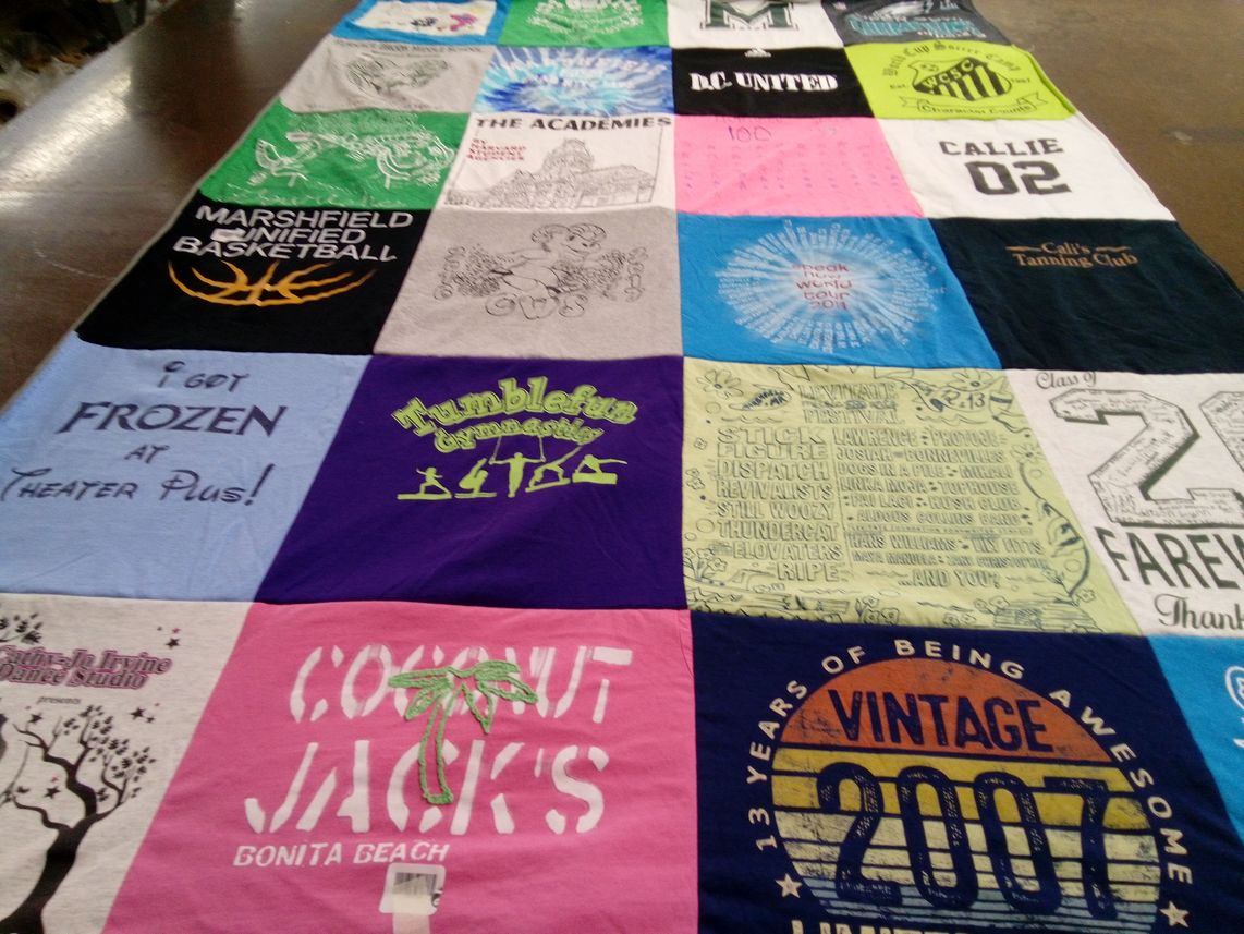 T-shirt quilt from marshfield unified school by Nicole from MA