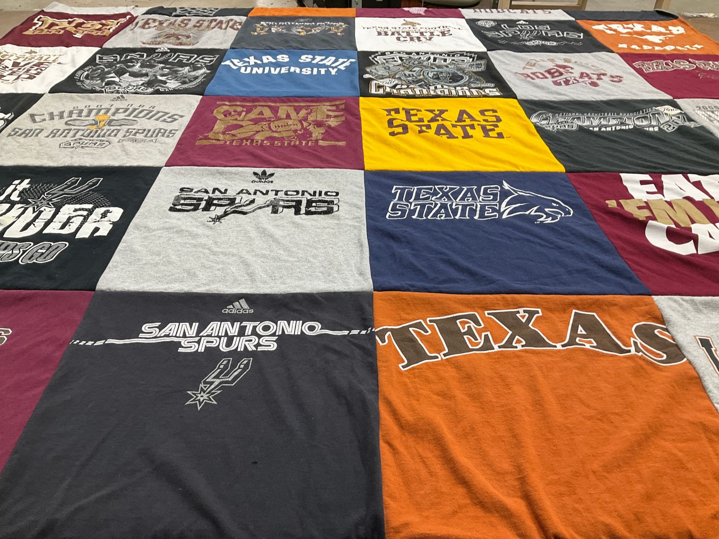 T-shirt quilt featuring san antonio spurs by Jason from CO