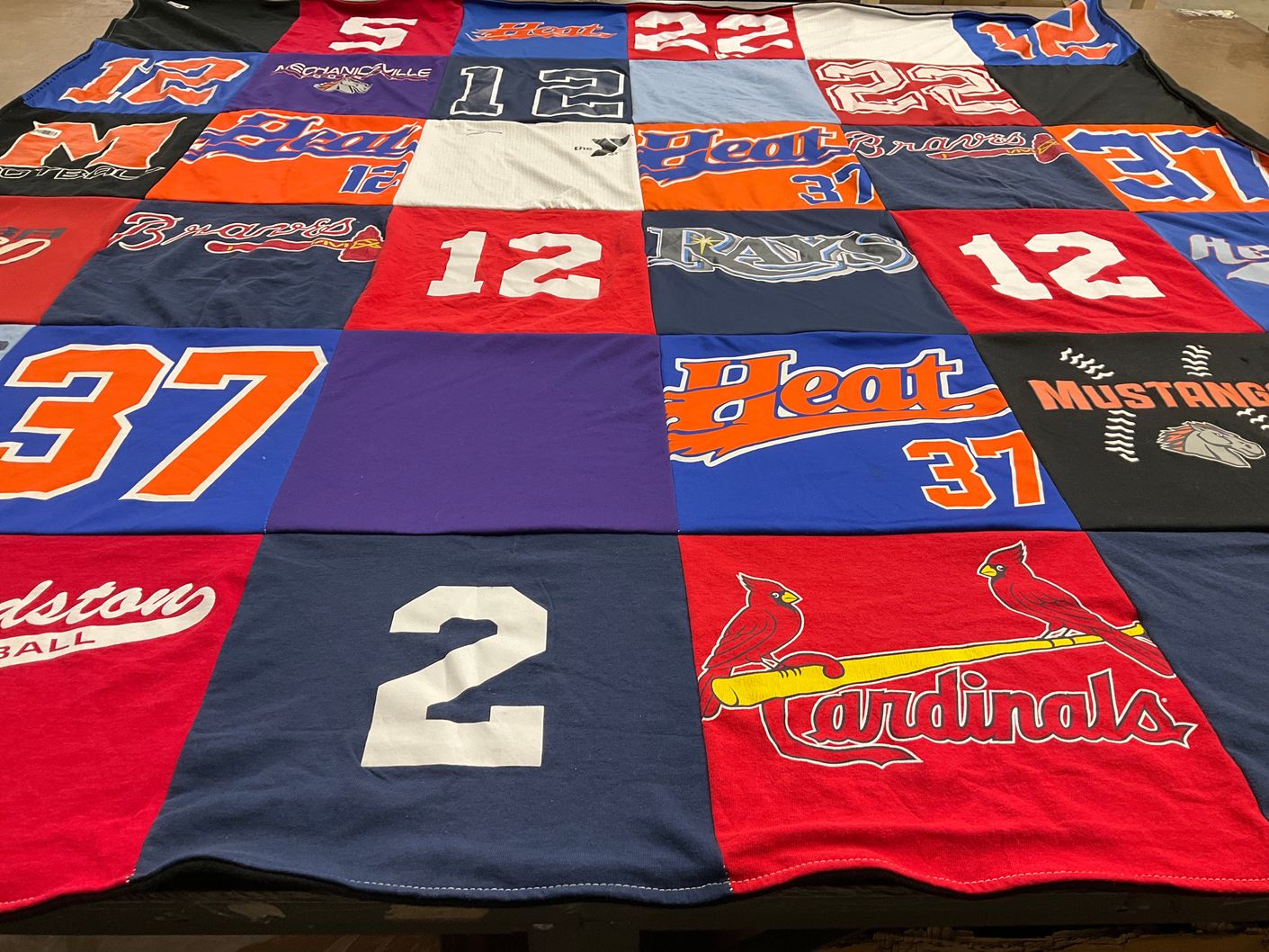 T-shirt quilt featuring mechanicsville high school, st. louis cardinals by Yolanda from VA