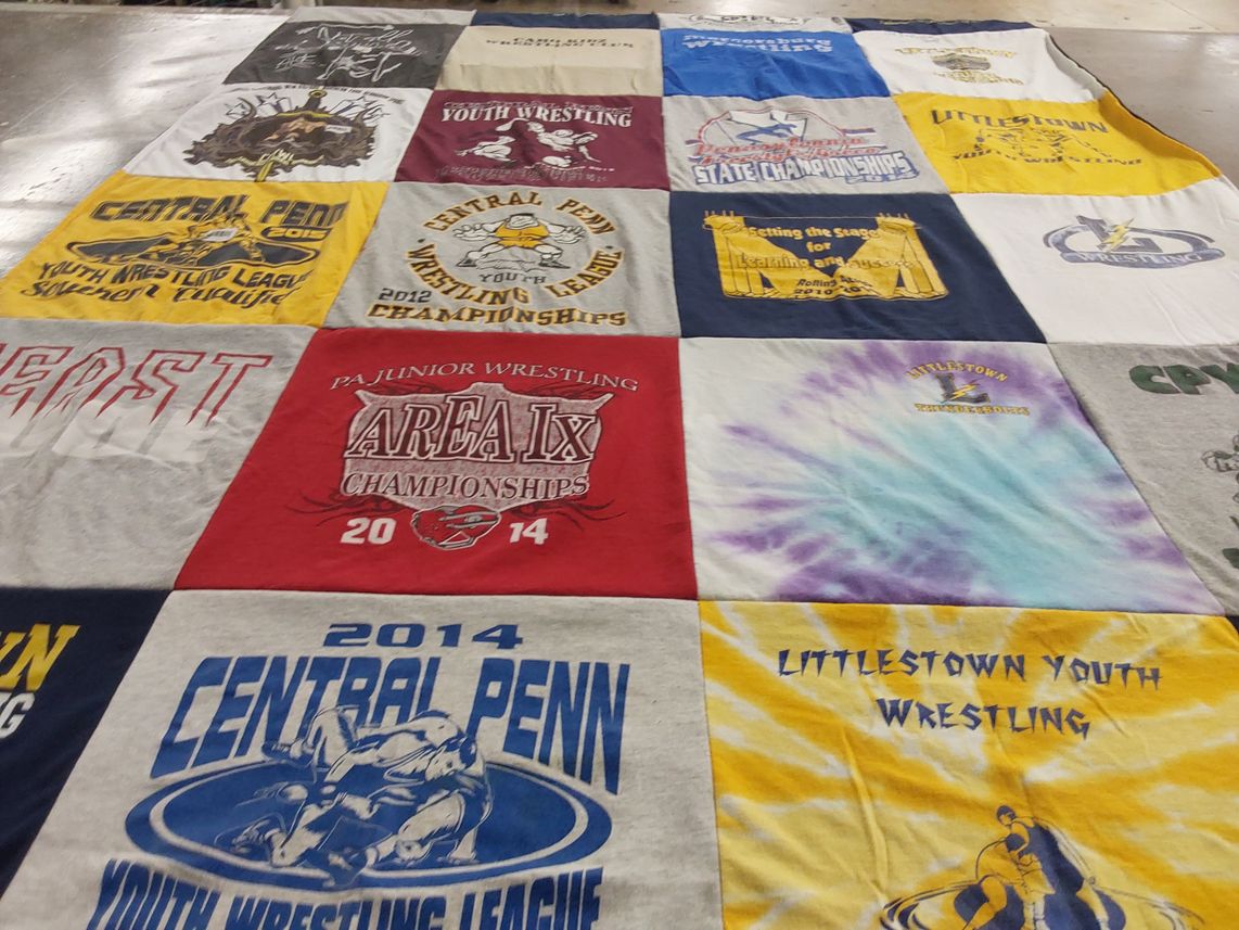 T-shirt quilt from central penn high school, littlestown high school by Amanda from PA