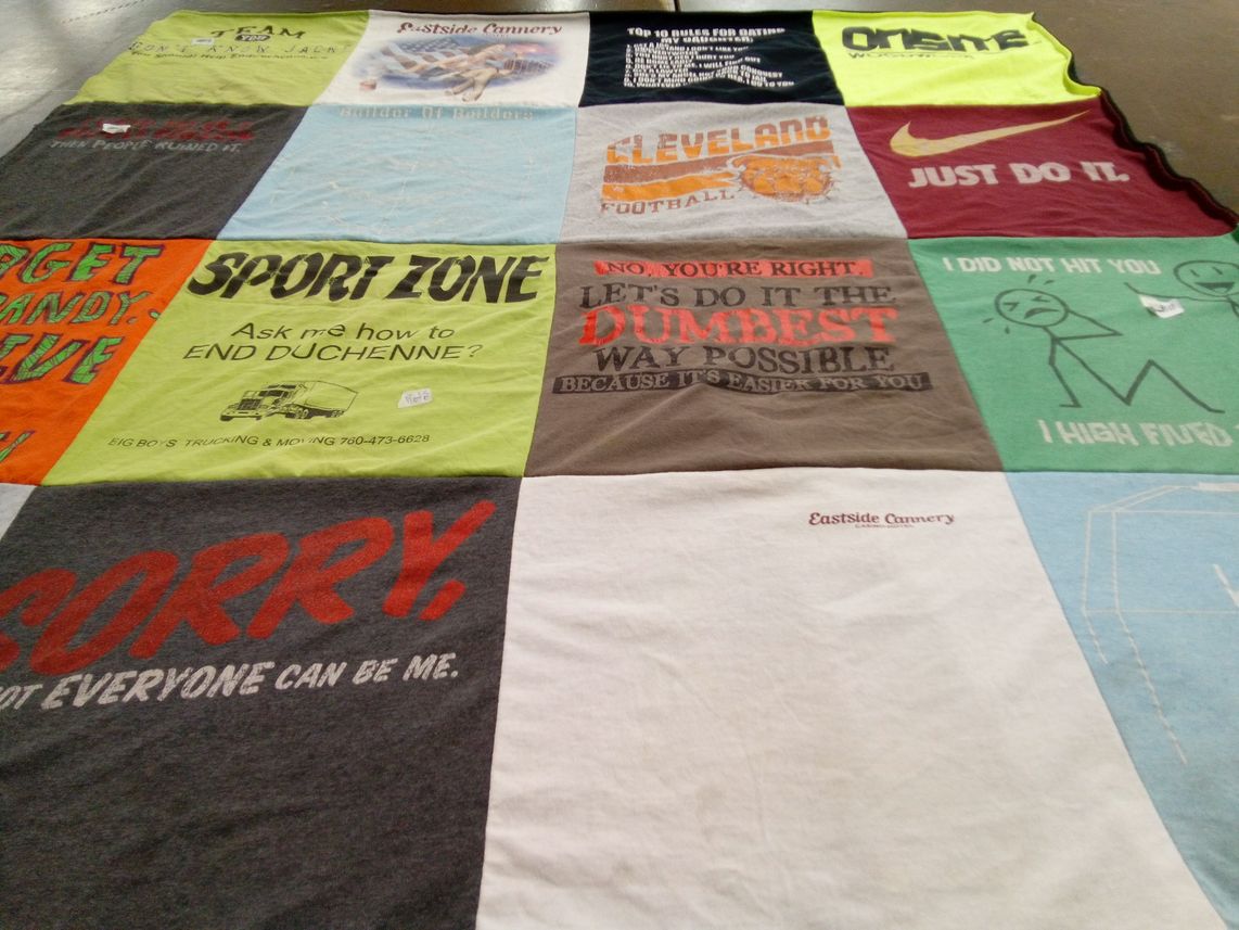 T-shirt quilt from cleveland football by Sierra from GA