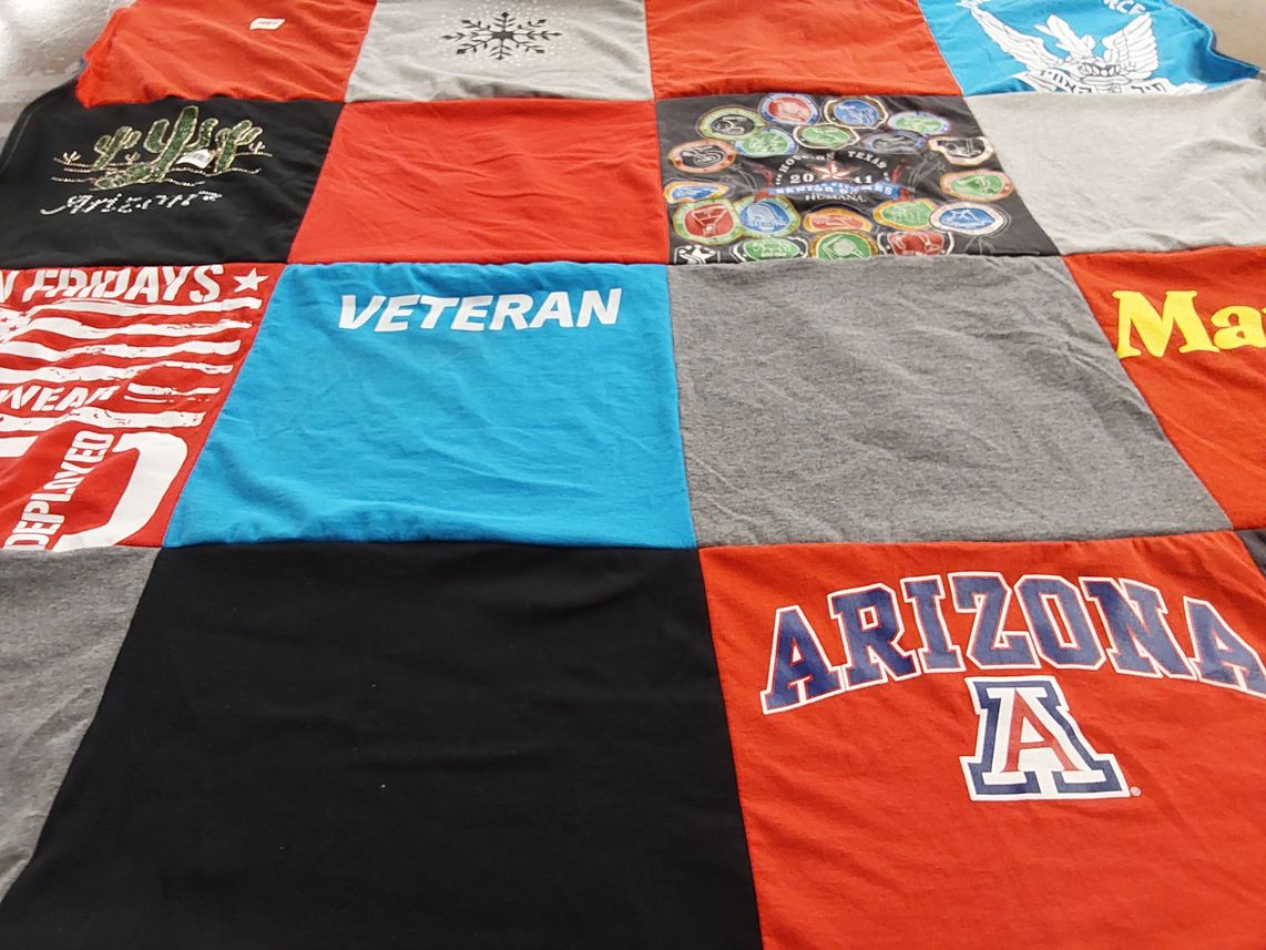 T-shirt quilt from university of arizona by Ahuva from AZ