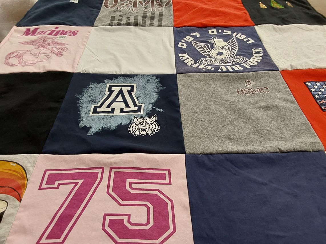 T-shirt quilt from university of arizona by Ahuva from AZ