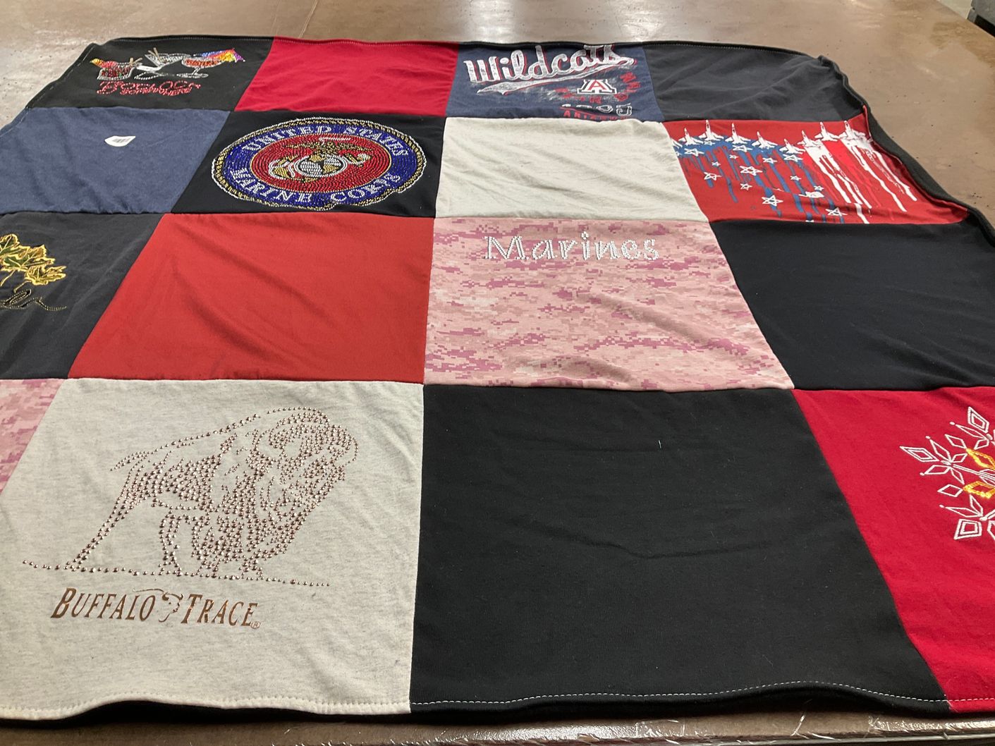 T-shirt quilt from university of arizona by Ahuva from AZ