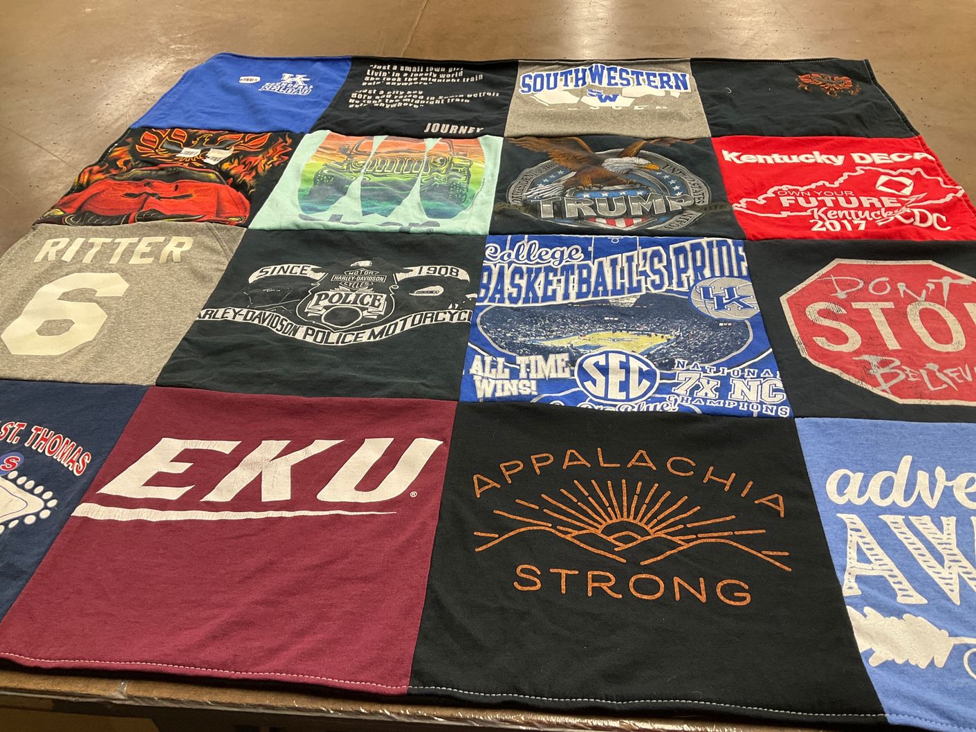T-shirt quilt featuring kentucky wildcats basketball by Tanya from KY