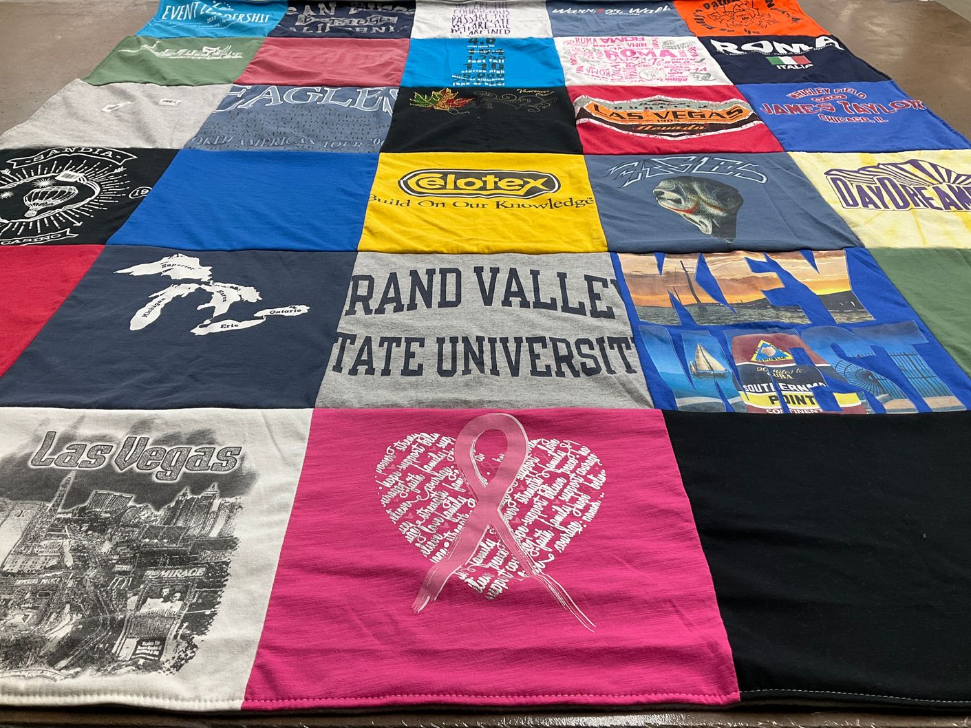 T-shirt quilt from grand valley state university by Jean from MI