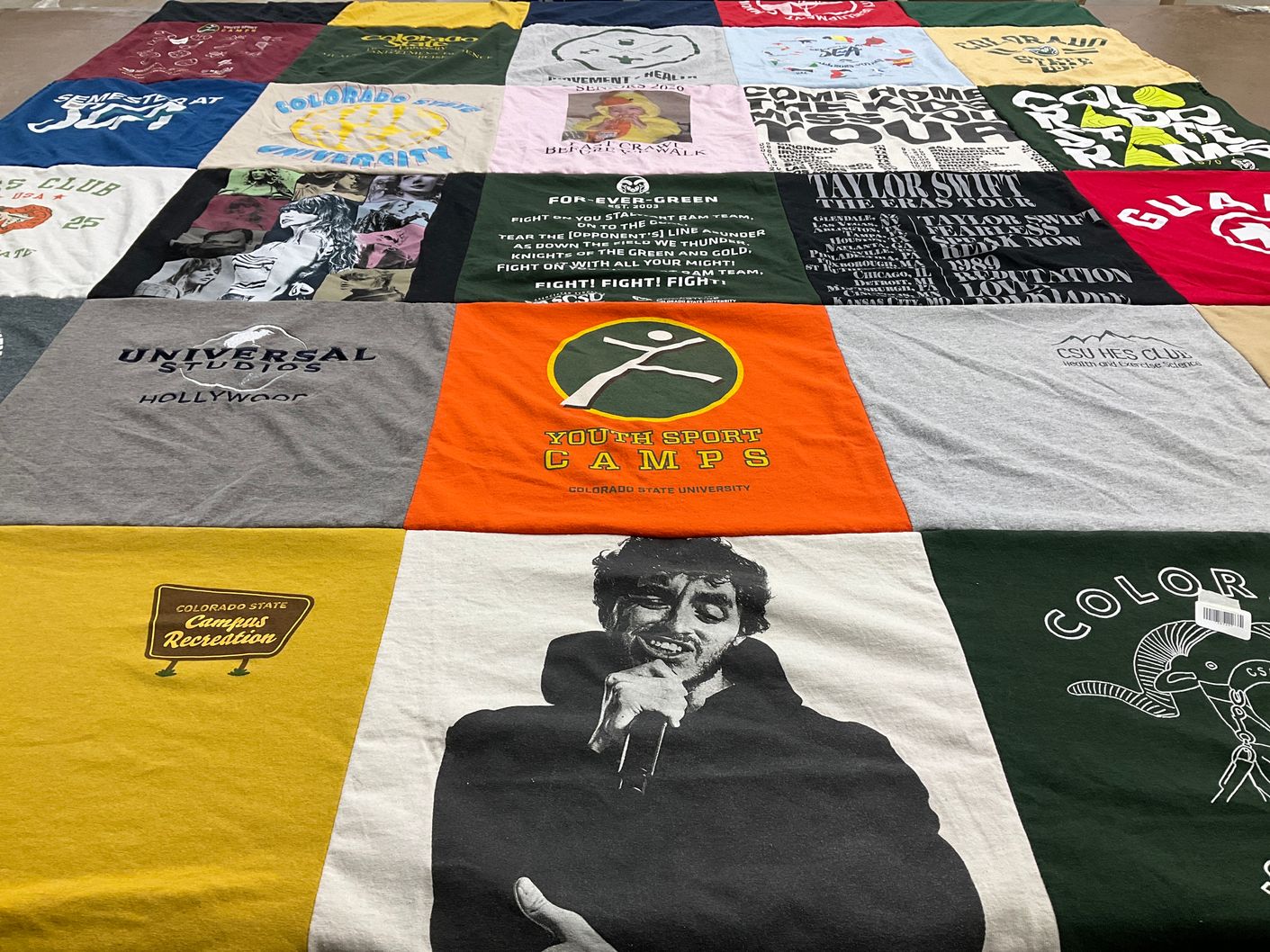 T-shirt quilt from colorado state university by Jennifer from CO