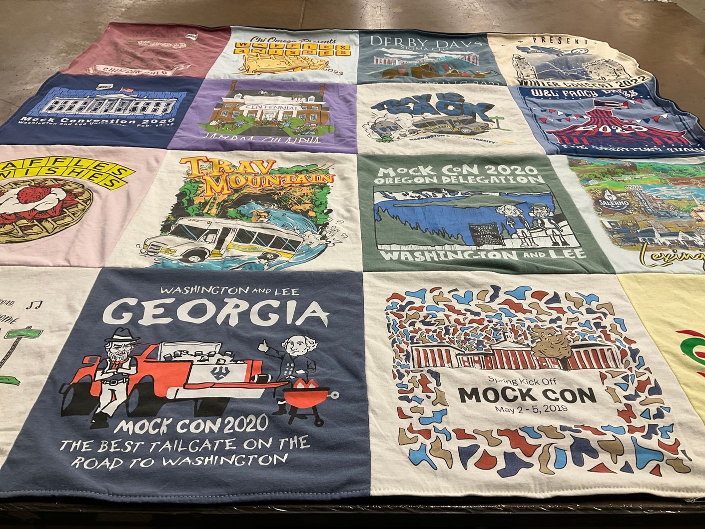 T-shirt quilt from washington and lee university by Natalie from GA