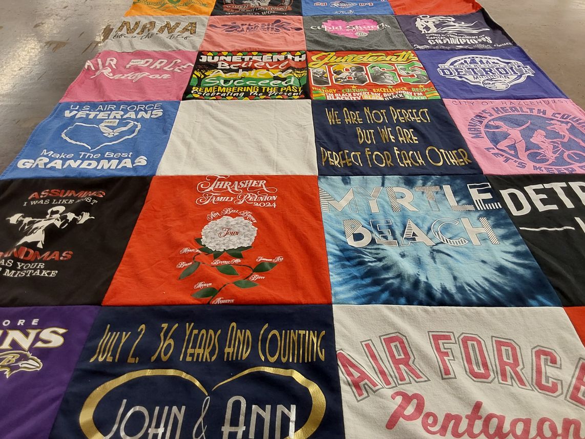 T-shirt quilt featuring baltimore ravens by Ann from MS