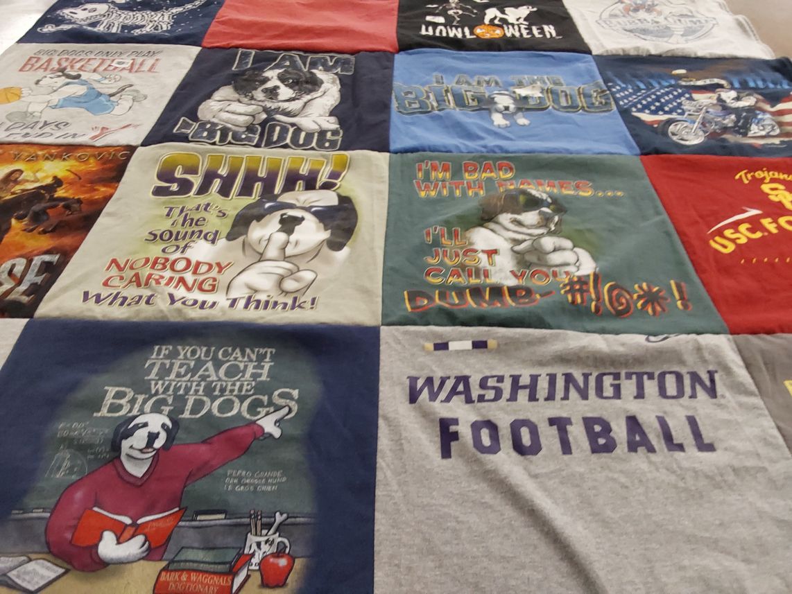 T-shirt quilt featuring washington football by Melissa from CA