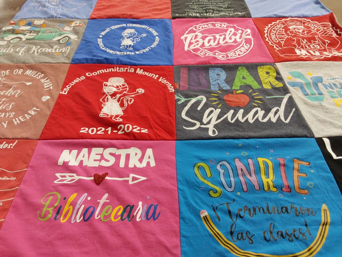 T-shirt quilt from mount vernon community school by Nilda from UT