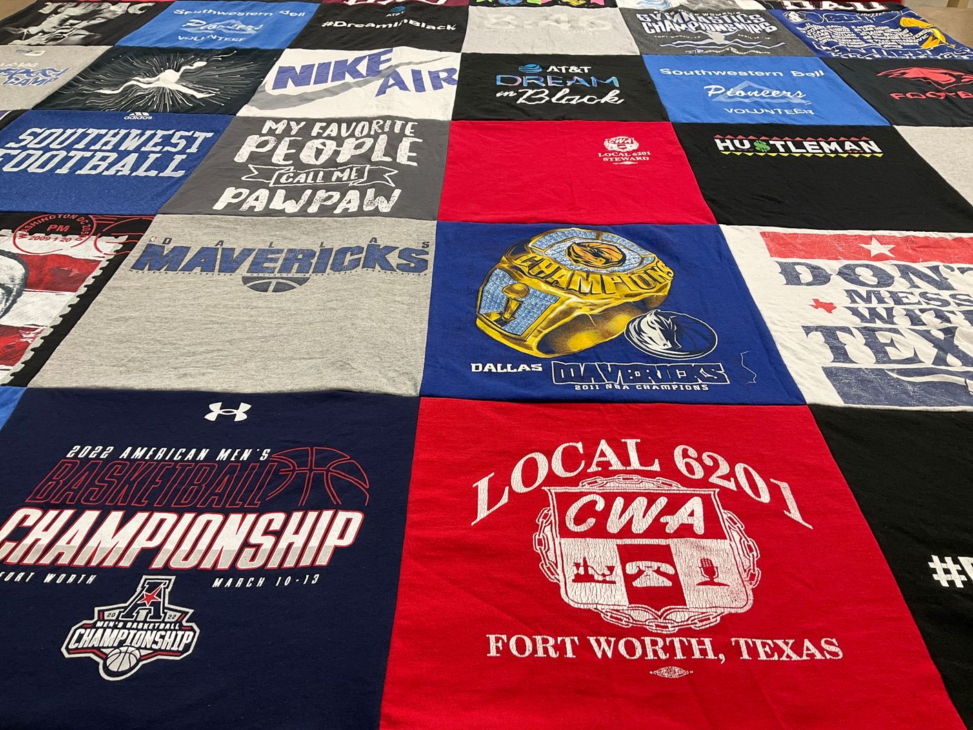 T-shirt quilt featuring dallas mavericks by Lamonte from TX