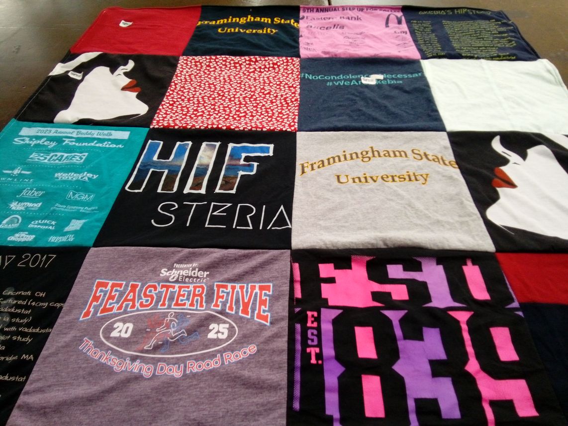 T-shirt quilt from framingham state university by Whitney from MA