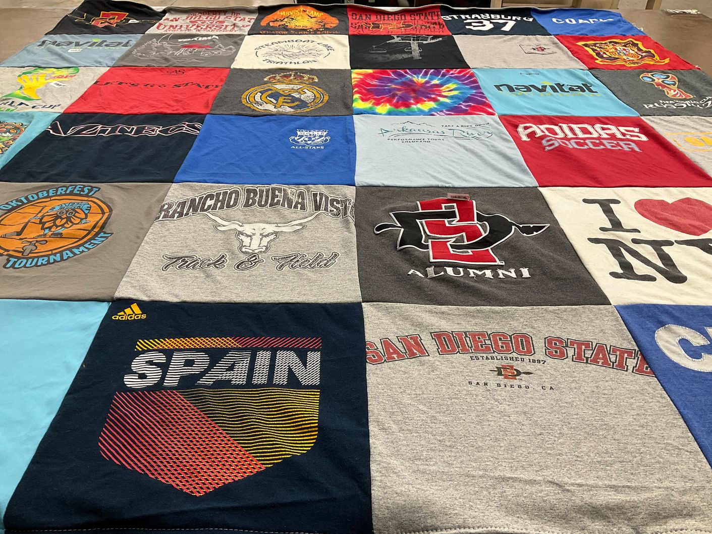 T-shirt quilt from san diego state university by Vanesa from CO