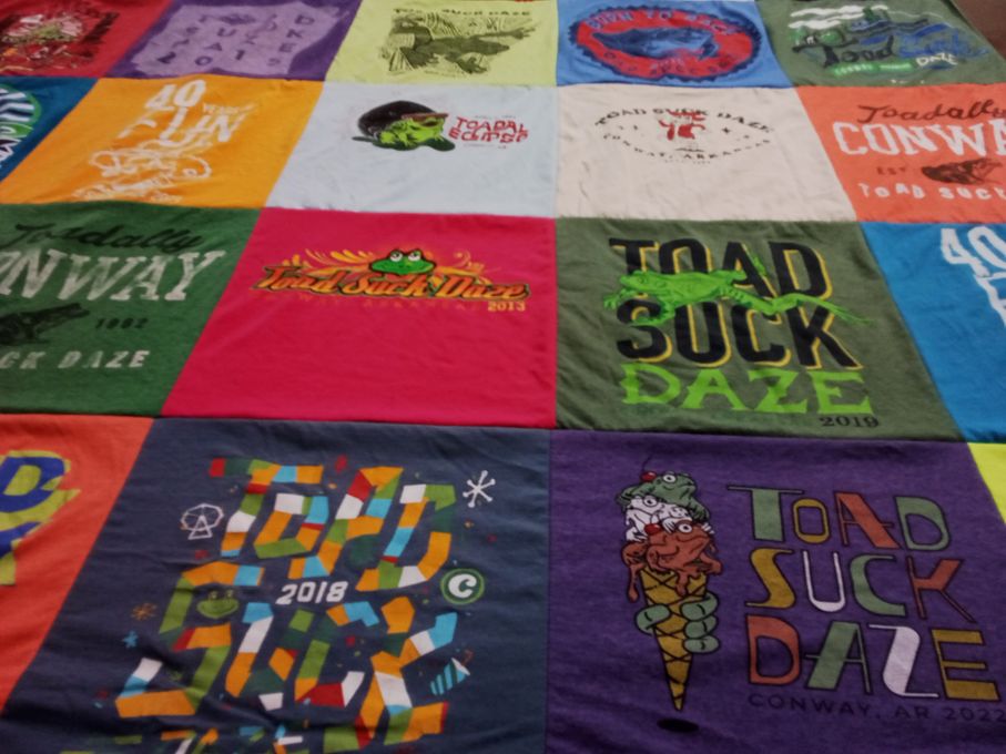 T-shirt quilt with festival, events themes by Adena from AR
