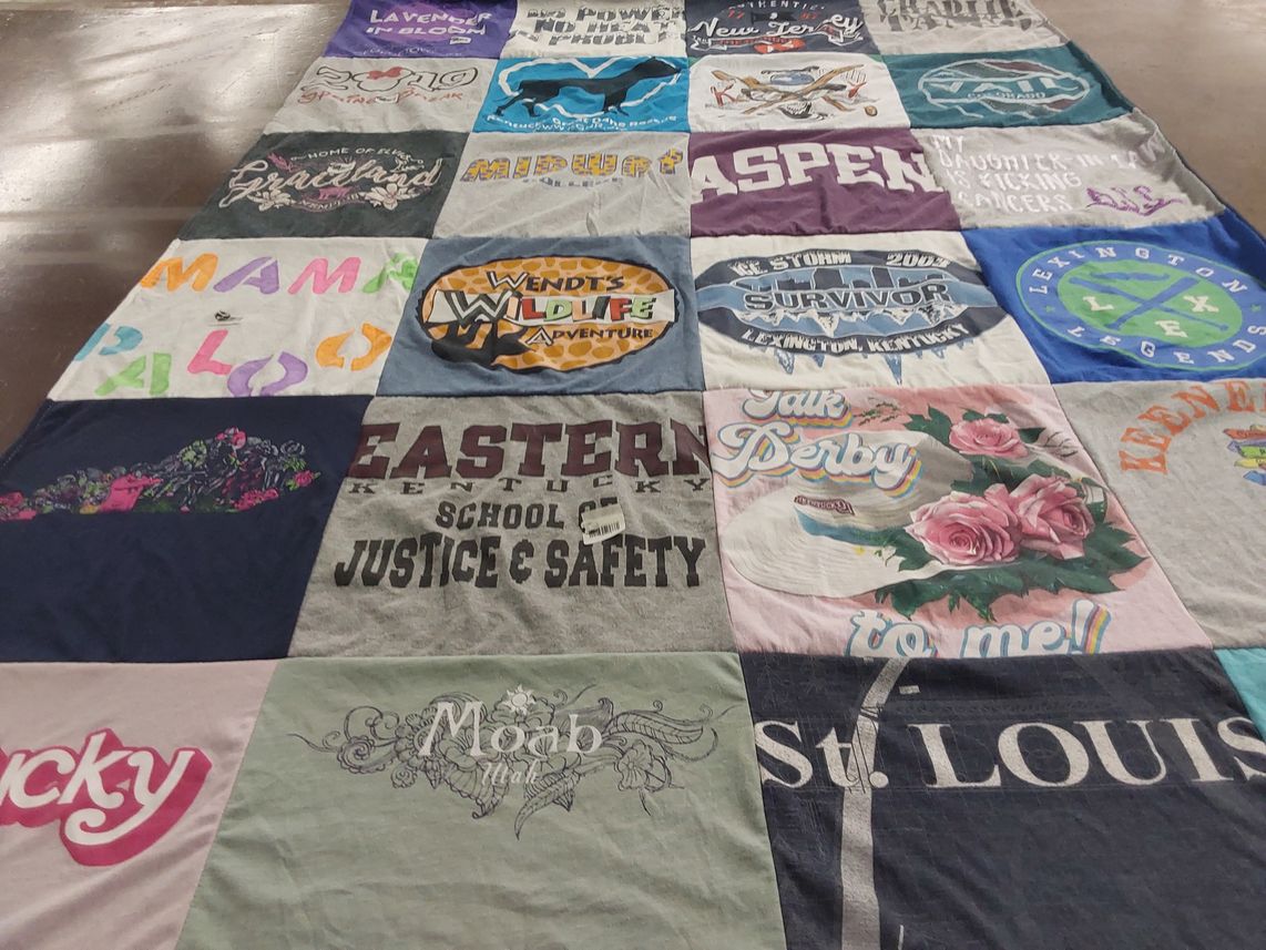 T-shirt quilt from eastern kentucky university by Lisa from KY