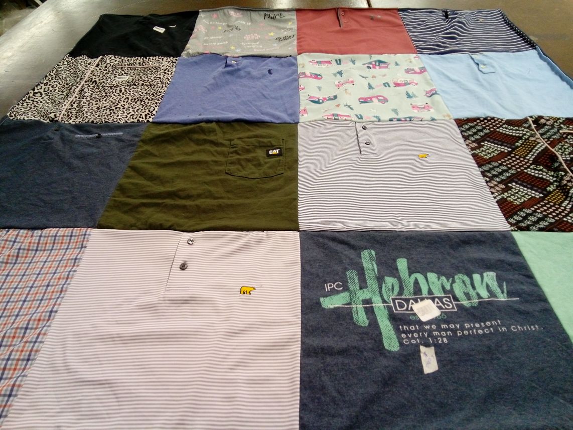 T-shirt quilt from hebron high school by Jaime from TX