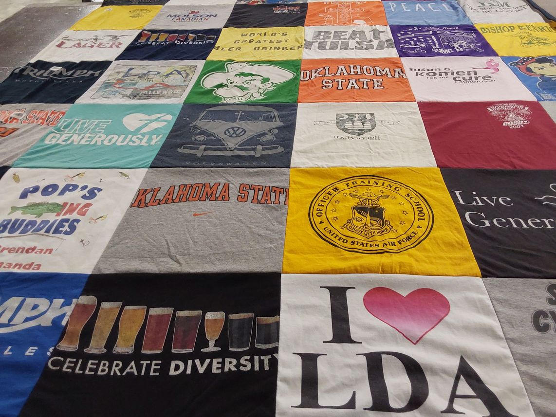 T-shirt quilt from oklahoma state university by James from IL