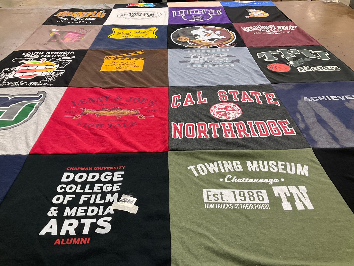 T-shirt quilt featuring tennessee technical university by Marty from MS