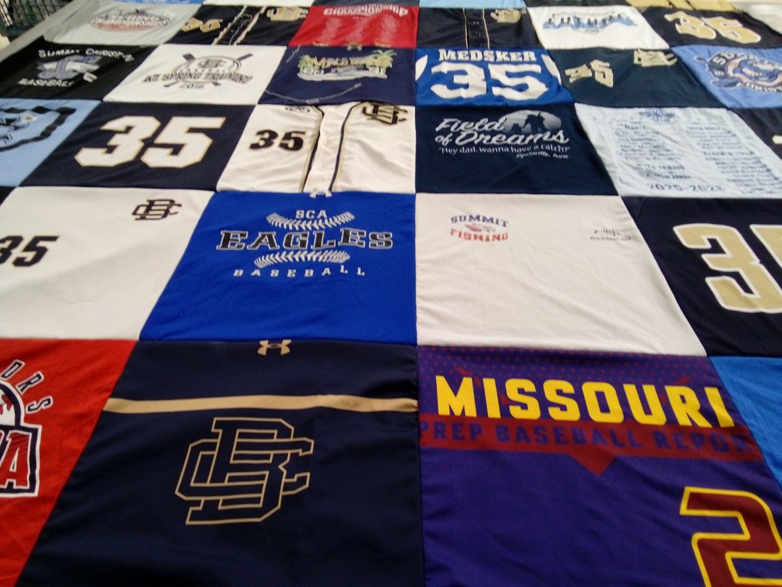 T-shirt quilt featuring eagles baseball team by mike from MO