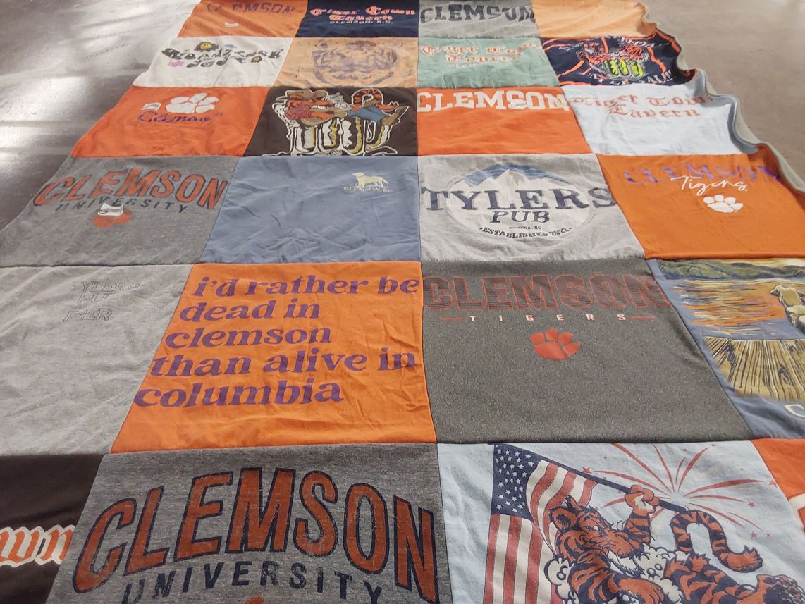 T-shirt quilt featuring clemson tigers by anna from MD