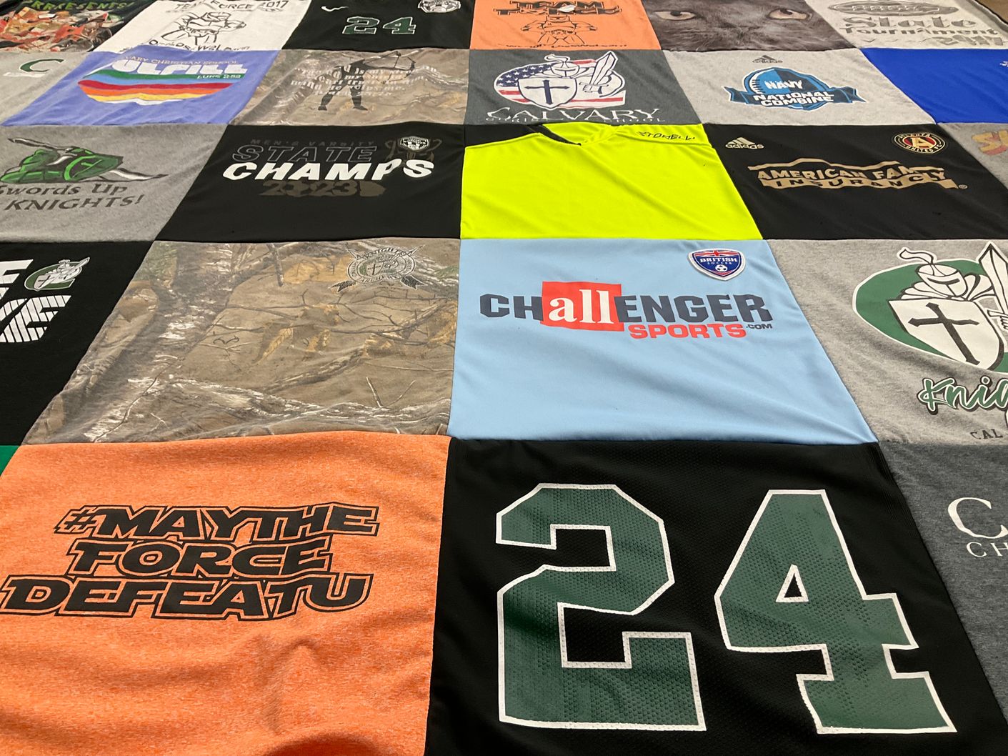T-shirt quilt featuring knights by Allyson from GA