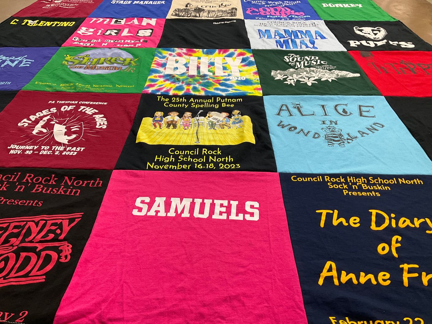 T-shirt quilt from council rock high school north by Amy from PA