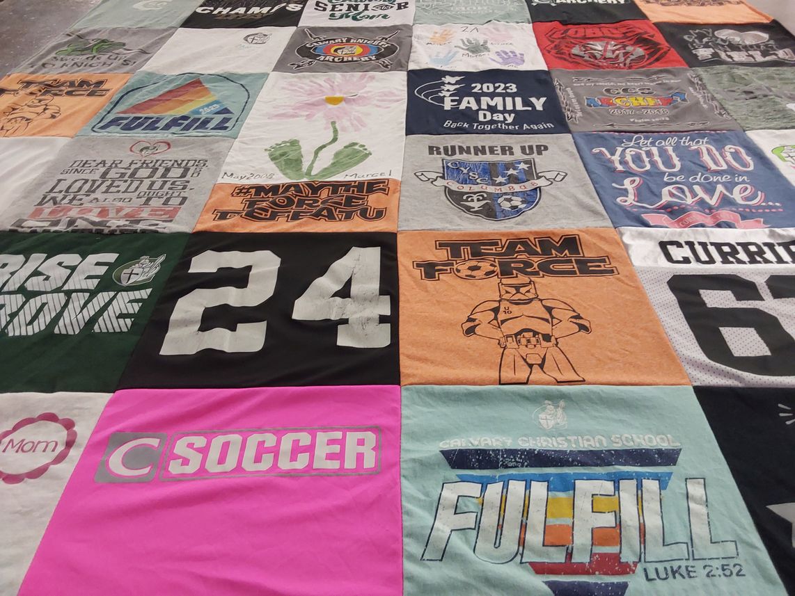 T-shirt quilt from calvary christian school by Allyson from GA