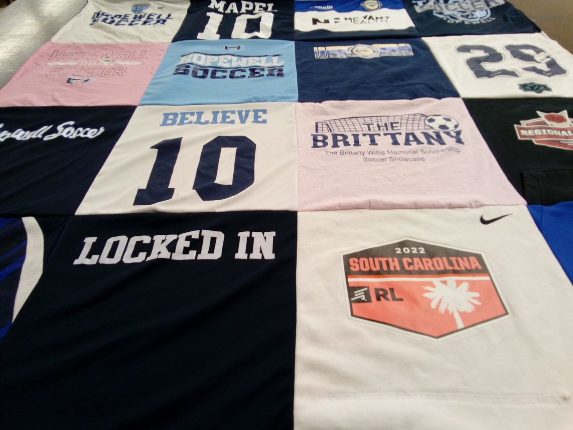 T-shirt quilt from hopewell high school by Gretchen from NC