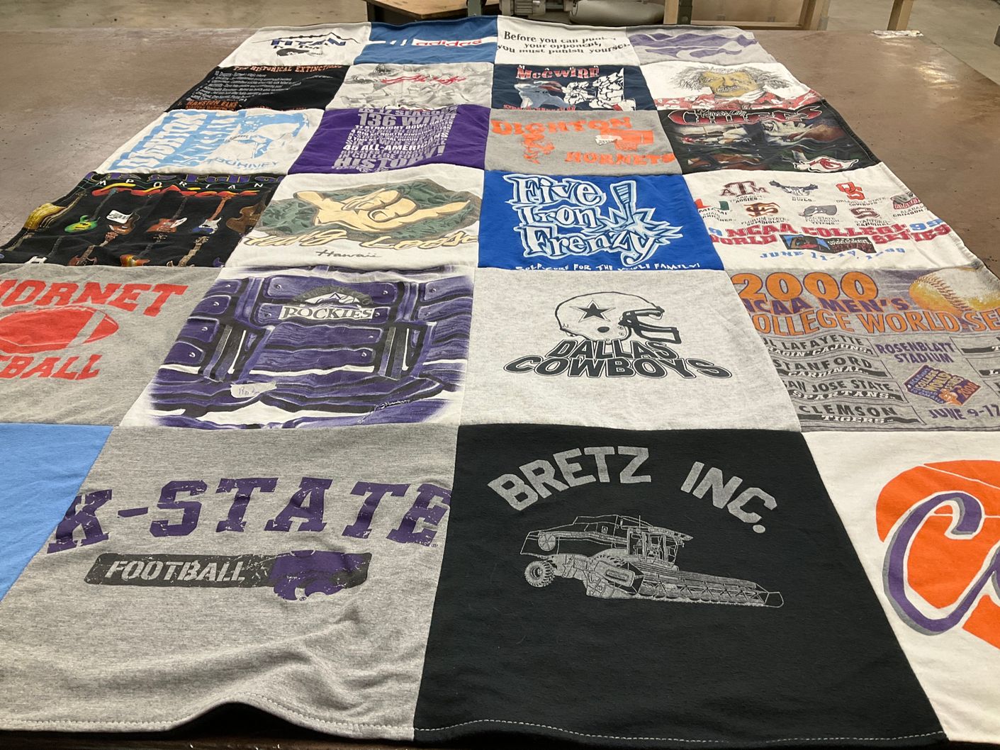 T-shirt quilt featuring dallas cowboys by Kathryn from KS