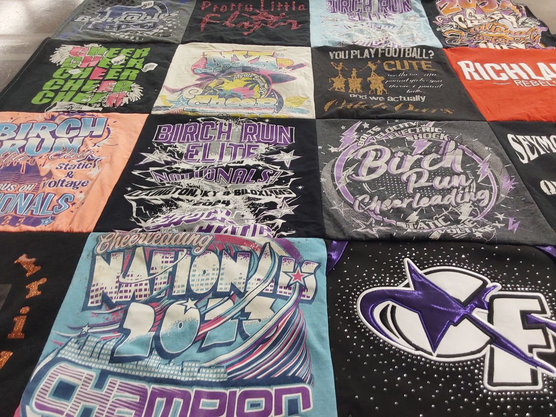 T-shirt quilt from birch run high school by Kristin from MI
