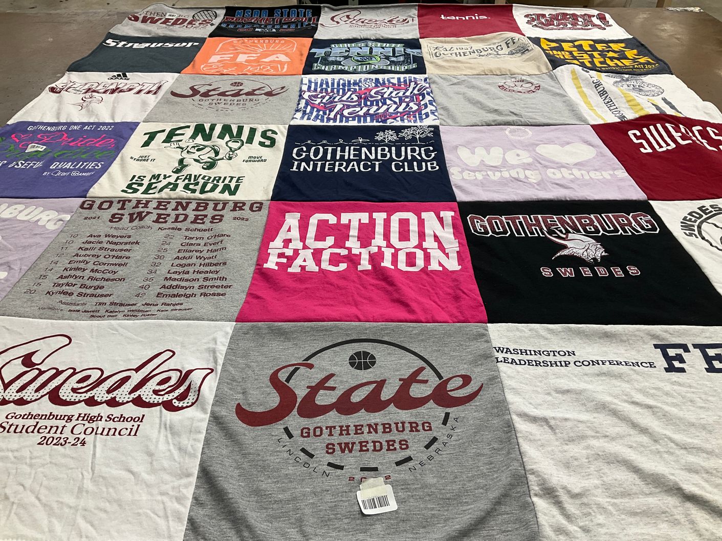 T-shirt quilt featuring gothenburg swedes by kalli from NE