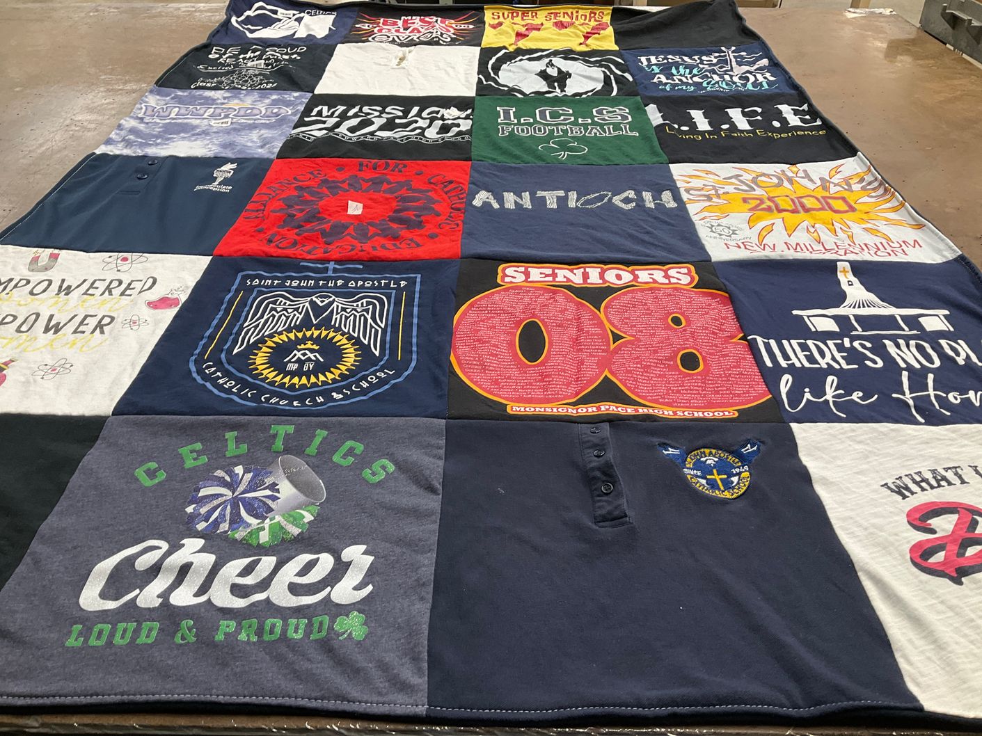 T-shirt quilt featuring celtics by Juan from FL
