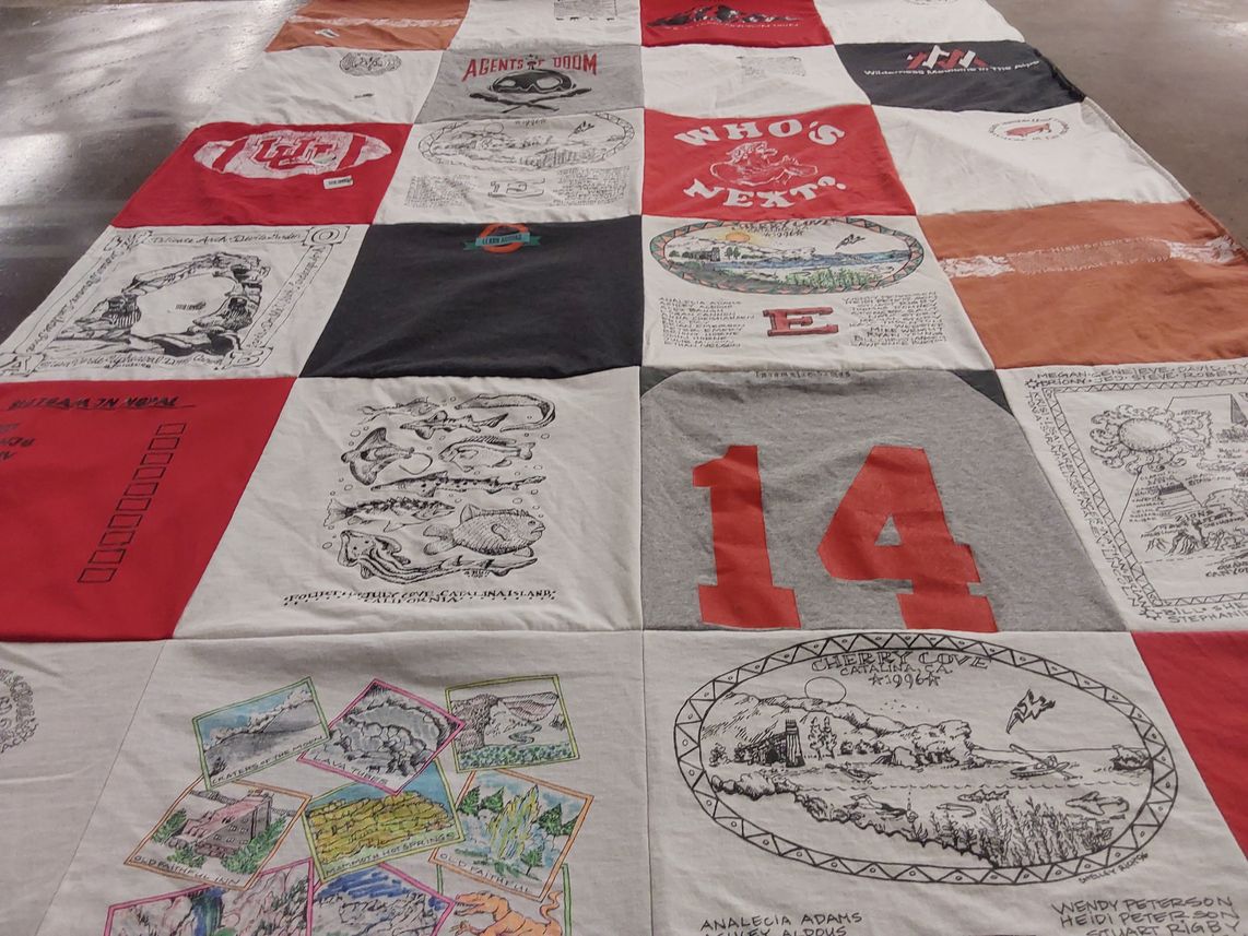 T-shirt quilt from university of utah by Anna from UT