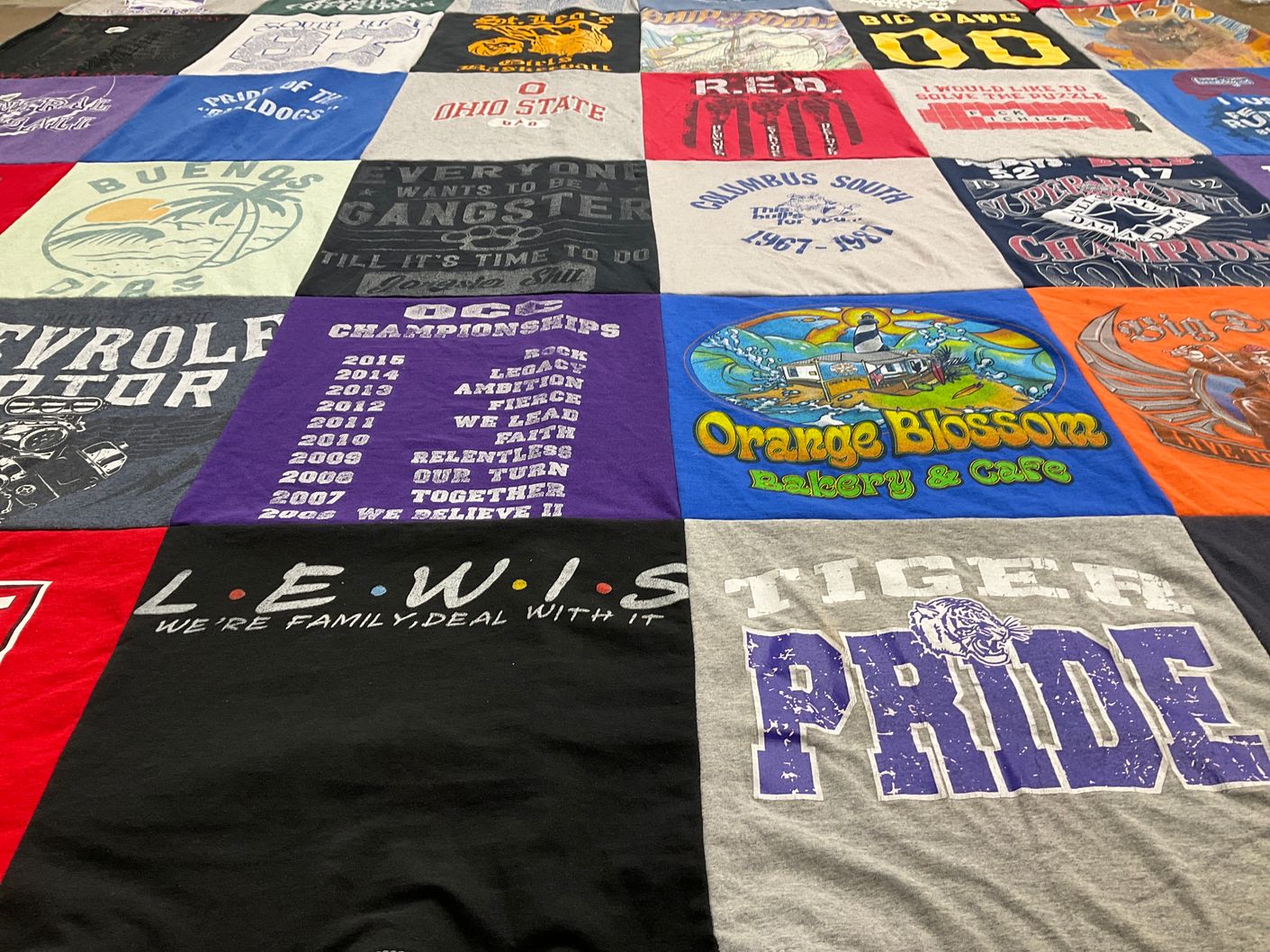 T-shirt quilt from ohio state university by Michael from OH