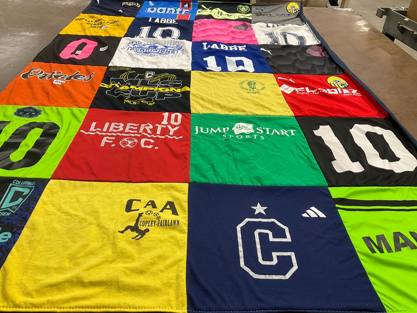 T-shirt quilt featuring liberty f.c. by Jennifer from OH
