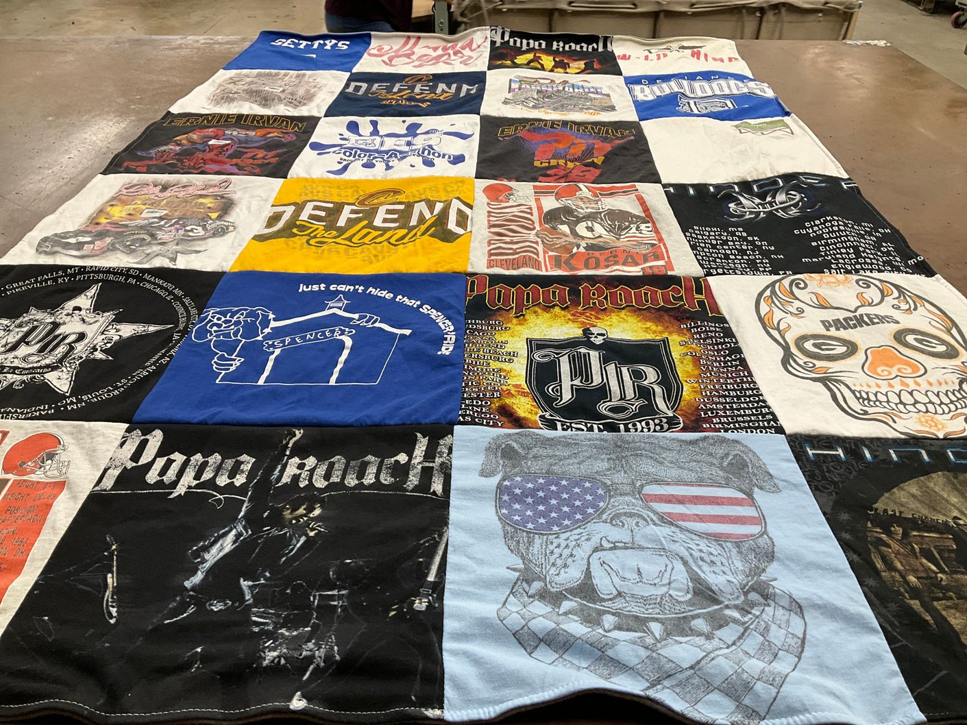 T-shirt quilt featuring cleveland browns by Jaymie from OH