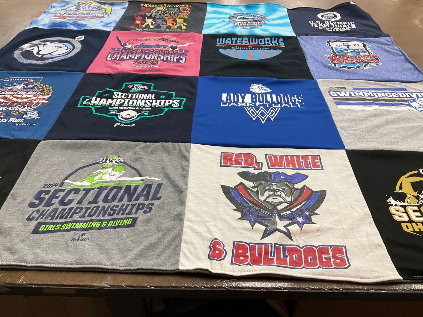 T-shirt quilt featuring lady bulldogs basketball by Matthew from IN