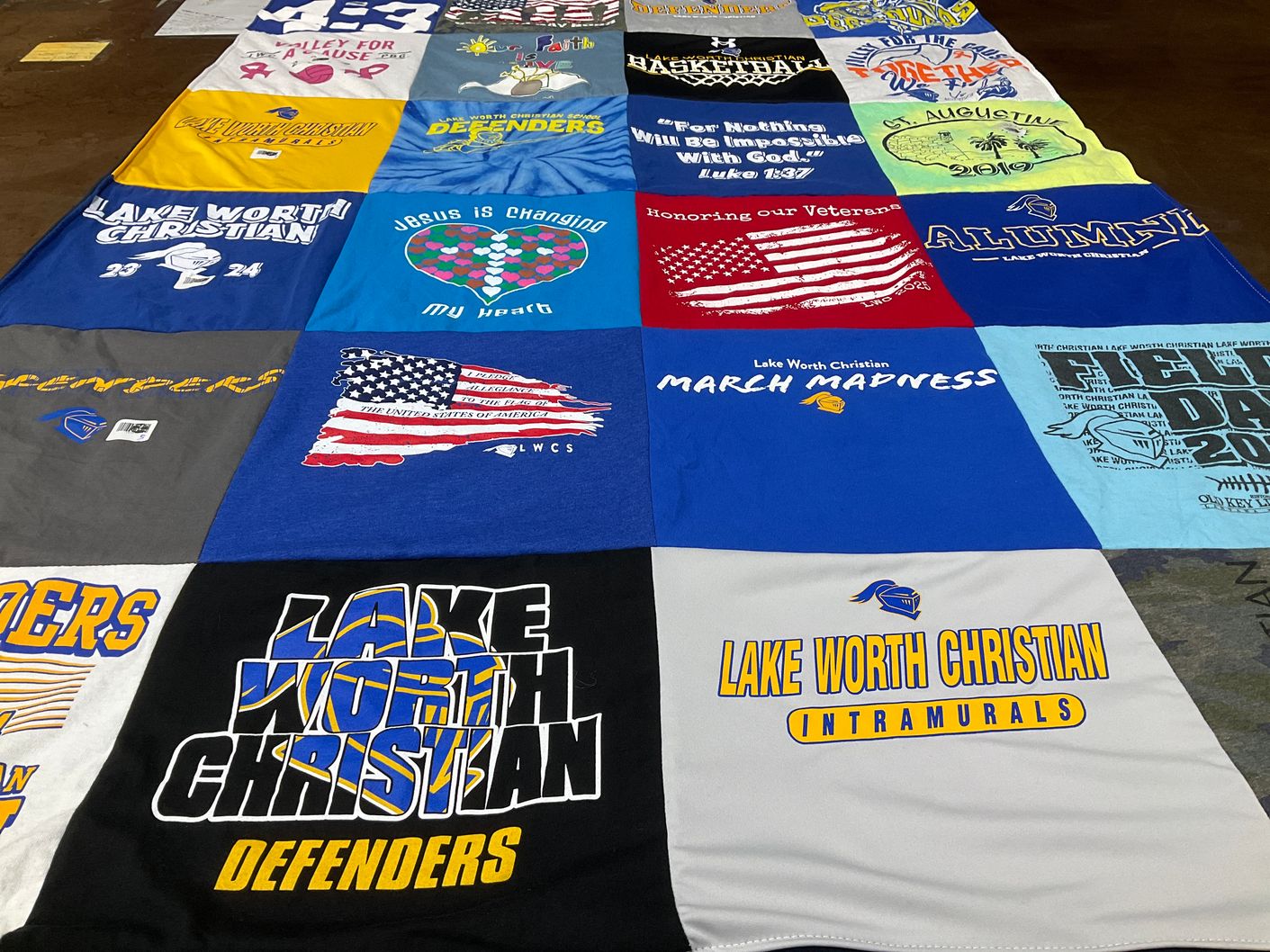 T-shirt quilt featuring lake worth christian defenders by Amanda from FL
