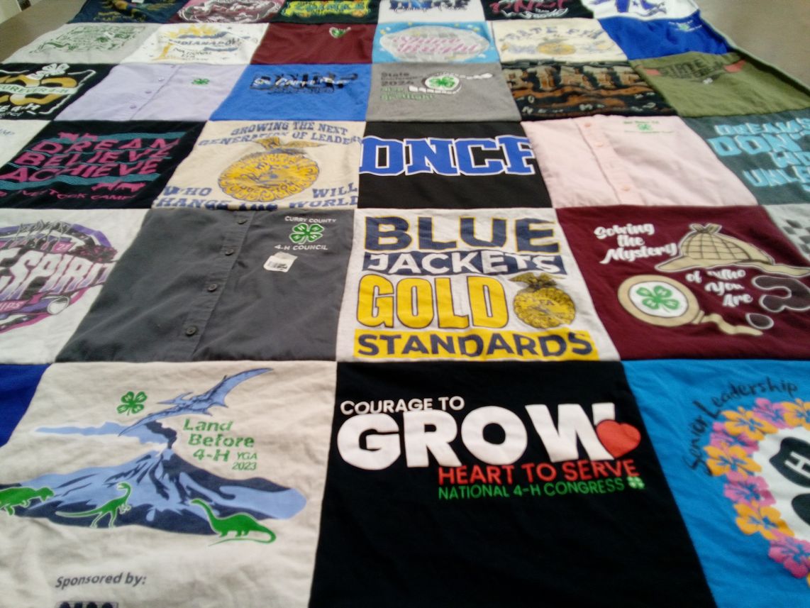 T-shirt quilt with leadership, service themes by Shaylee from NM