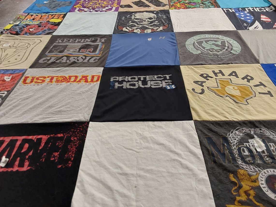 T-shirt quilt from university of texas by Erica from TX